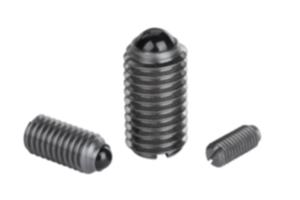 Zatrzaski kulkowe z nacięciem do wkrętaka i kulką ceramiczną, stal nierdzewna Zatrzaski kulkowe z nacięciem do wkrętaka i kulką ceramiczną, stal nierdzewna