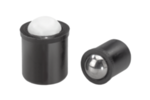 Zatrzaski kulkowe gładkie, tworzywo sztuczne Zatrzaski kulkowe gładkie, tworzywo sztuczne