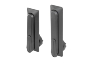 Dźwignia obrotowa z tworzywa sztucznego, okrągły otwór montażowy, rozstaw otworów montażowych 105/130 mm, z osłoną Dźwignia obrotowa z tworzywa sztucznego, okrągły otwór montażowy, rozstaw otworów montażowych 105/130 mm, z osłoną