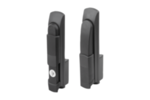 Dźwignia obrotowa z tworzywa sztucznego, kanciasty otwór montażowy, rozstaw otworów montażowych 50x50x50 mm, z osłoną, z połówkową wkładką profilową lub bez Dźwignia obrotowa z tworzywa sztucznego, kanciasty otwór montażowy, rozstaw otworów montażowych 50x50x50 mm, z osłoną, z połówkową wkładką profilową lub bez