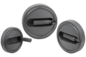 Handwheels with fold-down grip cylinder - inch Handwheels with fold-down grip cylinder - inch
