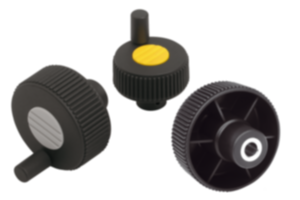 Knurled knobs with grip Knurled knobs with grip