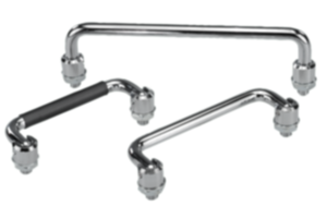 Pull handles, round steel or stainless steel, fold-down Pull handles, round steel or stainless steel, fold-down