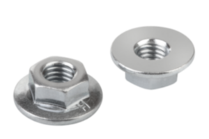Hexagon nuts with flange Hexagon nuts with flange