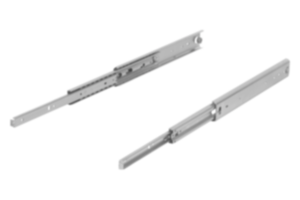 Prowadnice teleskopowe ze stali do montażu bocznego, rozkładane na pełną długość, nośność maks. 124 kg Prowadnice teleskopowe ze stali do montażu bocznego, rozkładane na pełną długość, nośność maks. 124 kg