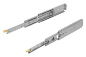 Prowadnice teleskopowe ze stali do montażu bocznego, rozkładane na pełną długość, nośność maks. 272 kg Prowadnice teleskopowe ze stali do montażu bocznego, rozkładane na pełną długość, nośność maks. 272 kg