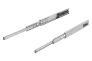 Telescopic slides, steel for side mounting, full extension, load capacity up to 55 kg Telescopic slides, steel for side mounting, full extension, load capacity up to 55 kg