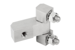 Block hinges with fastening nuts, long version Block hinges with fastening nuts, long version