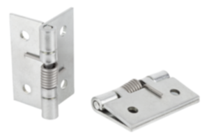Zawiasy sprężynowe ze stali, stali nierdzewnej lub aluminium 50 mm Zawiasy sprężynowe ze stali, stali nierdzewnej lub aluminium 50 mm