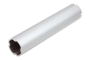 Round aluminium tubes with slots Round aluminium tubes with slots