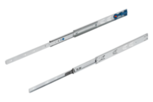 Telescopic slides, steel for side mounting, full extension, load capacity up to 35 kg Telescopic slides, steel for side mounting, full extension, load capacity up to 35 kg