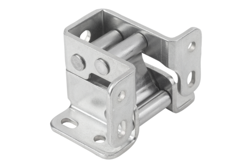 Zawiasy ze stali lub stali nierdzewnej umieszczone po stronie wewnętrznej, kąt rozwarcia 90°