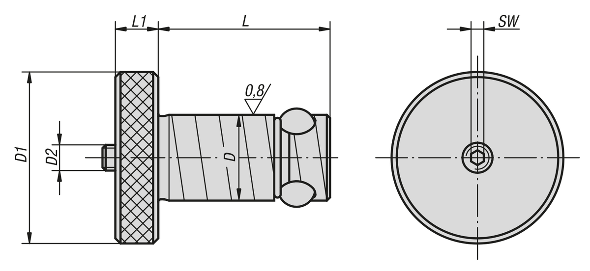 Trzpień mocujący Ball Lock