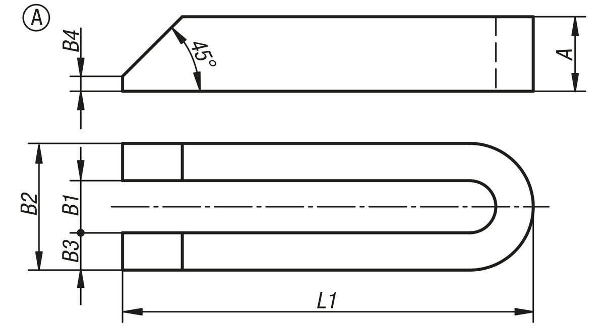 Łapy dociskowe rozwidlone, DIN 6315, stal 