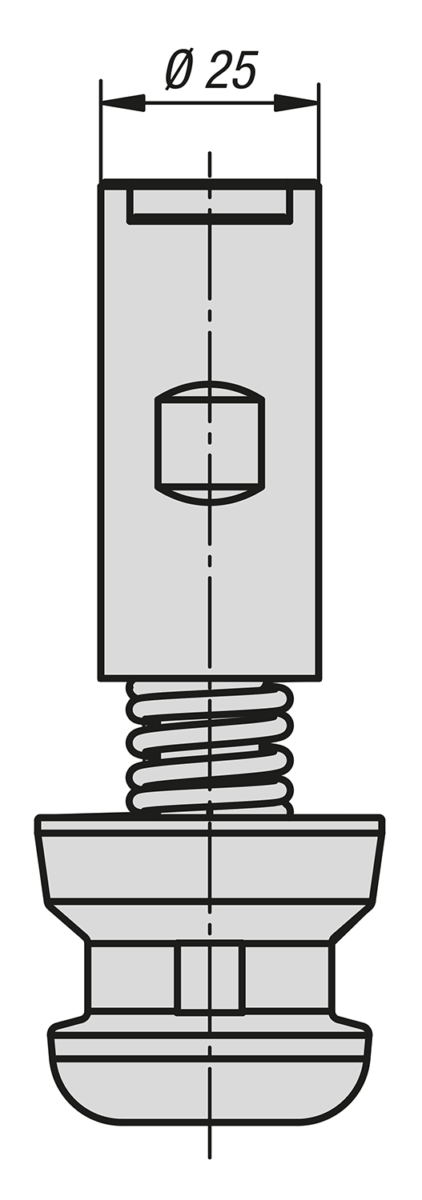 Centrujący pin mocujący UNILOCK rozmiar systemowy 80 mm